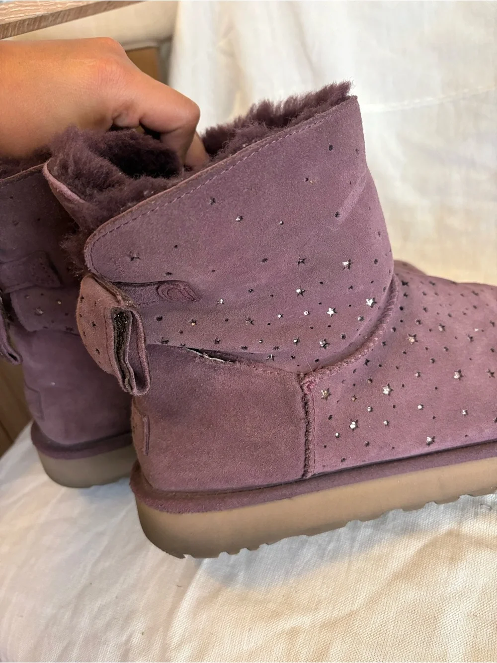 UGG Stargirl Bow Mini boots in a purple 